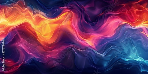 Abstract Colorful Flames