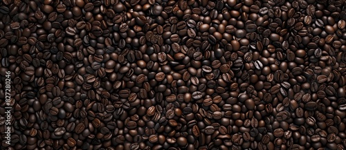 coffee bean roasted for the background  top view