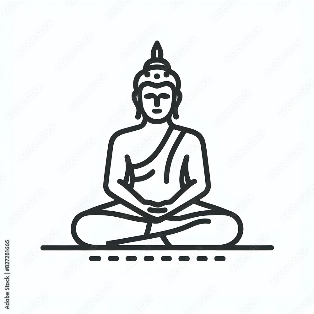 AI Generate of Simple Icon Logo Symbol of Buddha Meditation, Meditate, Meditation, Buddha Statue, Buddha Lotus Position, with white background AI Generate of Simple Icon Logo Symbol of Buddha Meditation, Meditate, Meditation, Buddha Statue, Buddha Lotus Position, with white background
