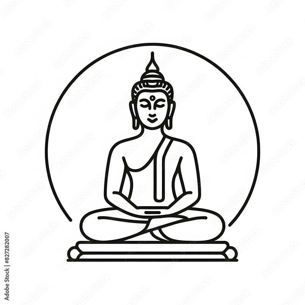 AI Generate of Simple Icon Logo Symbol of Buddha Meditation, Meditate, Meditation, Buddha Statue, Buddha Lotus Position, with white background AI Generate of Simple Icon Logo Symbol of Buddha Meditation, Meditate, Meditation, Buddha Statue, Buddha Lotus Position, with white background