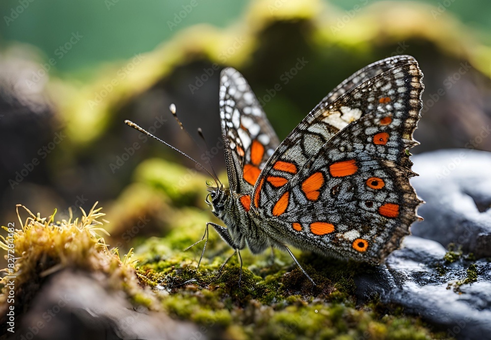 Fototapeta premium A Glimpse into the Microscopic World: Butterfly Wings Magnified