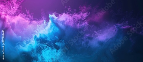 A colorful, swirling background with a blue and purple hue. photo