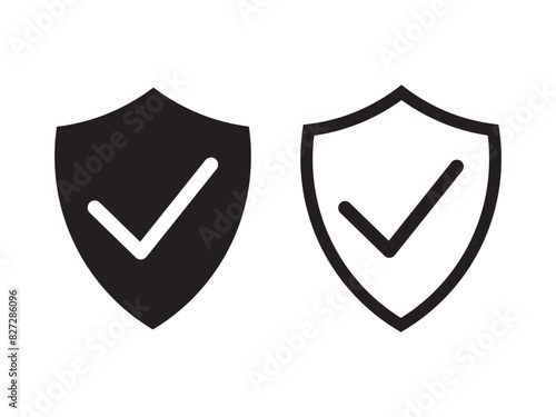 Shield with check mark icon. Protection approve sign. Security shield protected icon. Free Download Shield with check mark icon. Protection approve sign. Security shield protected icon. - GFXLoad