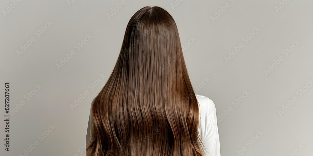 Portrait of a confident individual with long brown hair on a white background. Concept Confident Individual, Long Brown Hair, White Background, Portrait Portrait of a confident individual with long brown hair on a white background. Concept Confident Individual, Long Brown Hair, White Background, Portrait