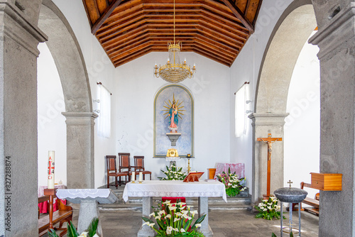 Photography interior with the altar of the church, hermitage of N