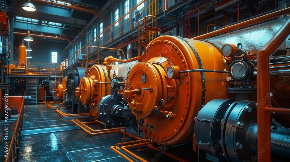 Modern Industrial Machinery in a High-Tech Facility Modern Industrial Machinery in a High-Tech Facility