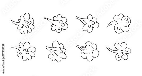 Comic fart cloud. Bad stink balloon. Smoke gas cloud in comic style. Explosion, angry breath.