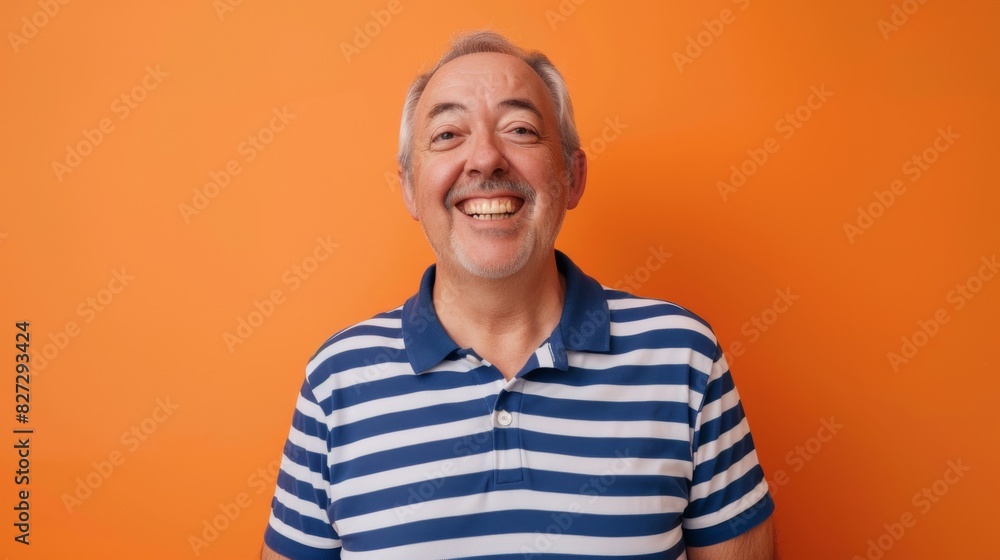 the senior man smiling the senior man smiling