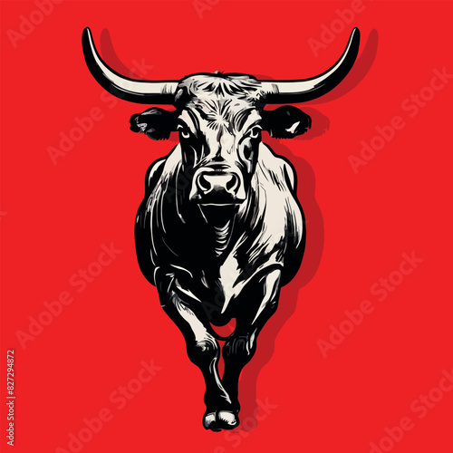 Adobe Illustrator Artwork toro dalle lunghe corna photo