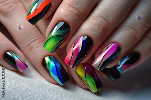 Stylish fashion manicure for nail enthusiasts - trendy nail art designs and ideas photo