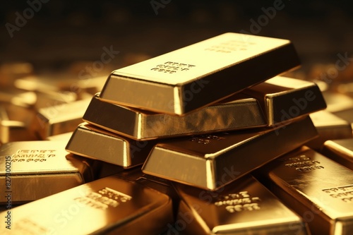 gold bars close up background