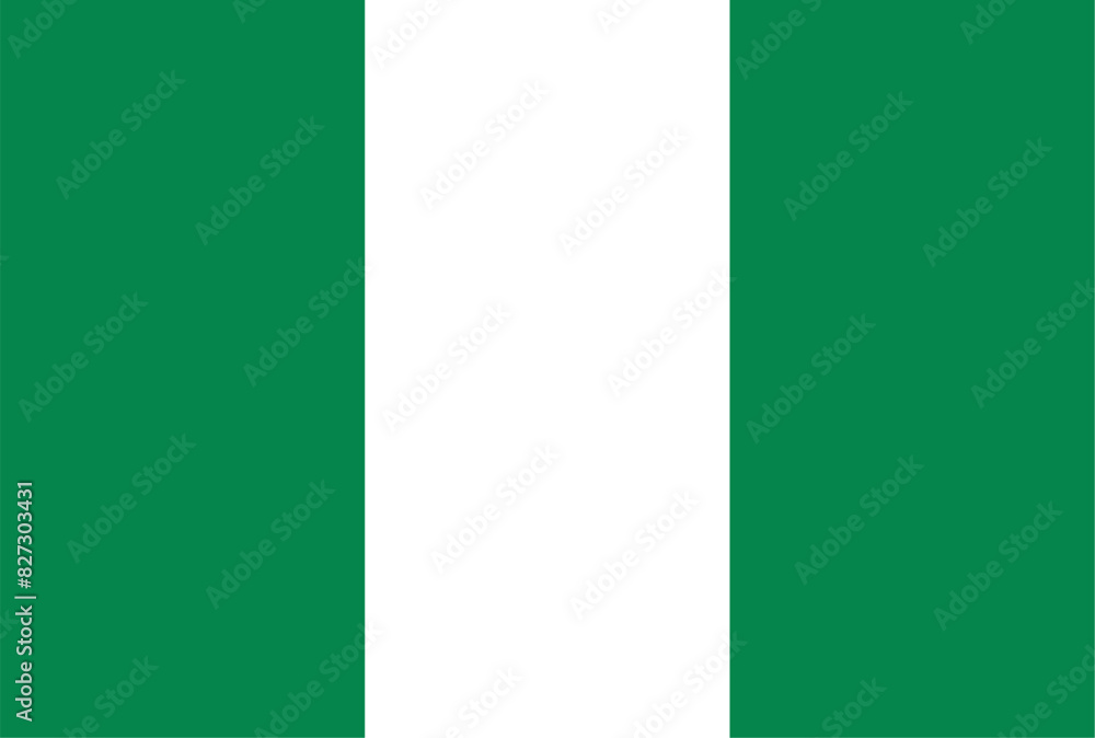 Flag of Nigeria. Vector illustration Flag of Nigeria. Vector illustration