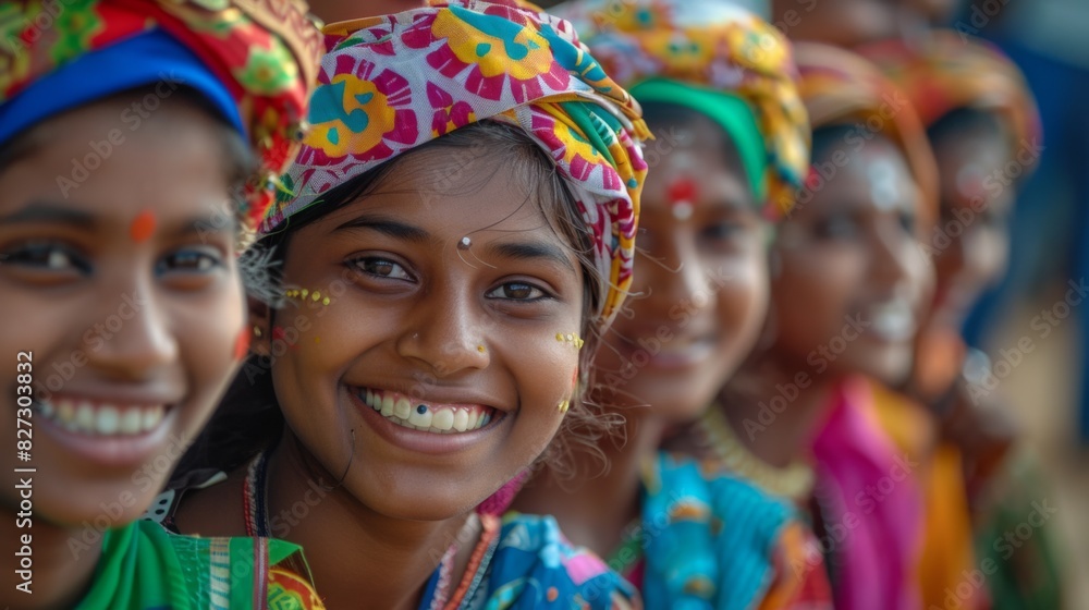 The joyful Indian women The joyful Indian women