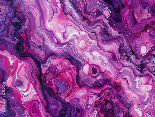 Flowing Organic Patterns in Purple with Fluid Dynamics