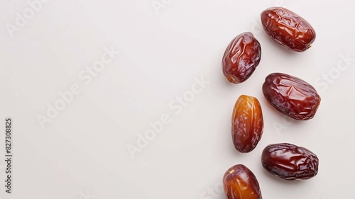 dates isolate on a white background. Selective focus.