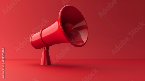 megaphone, speaker, loudspeaker, communication, sound, announcement, bullhorn, loud, equipment, object, message, 3d, voice, red, shout, music, plastic, icon, announce, horn, concept, illustration, aud
