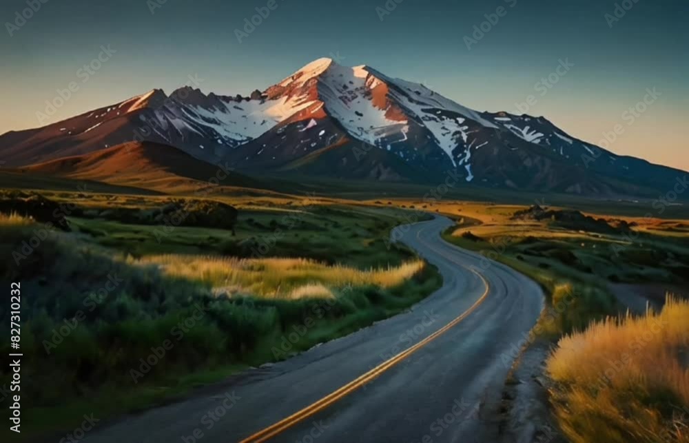 beautiful roads and views, with mountain background ,smooth looping time lapse virtual 4k video animation background. beautiful roads and views, with mountain background ,smooth looping time lapse virtual 4k video animation background.