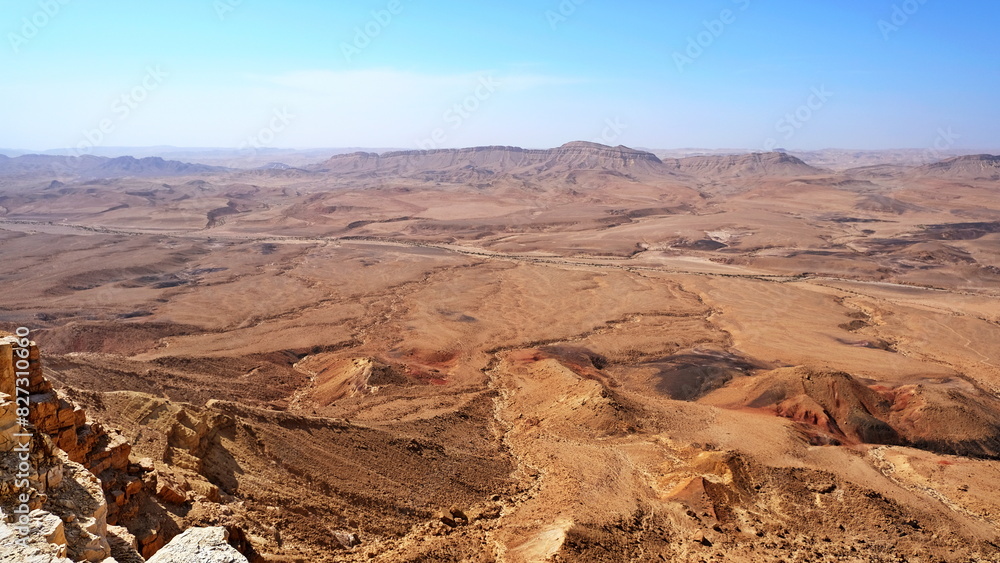 Makhtesh Ramon is a geological feature of the Israeli Negev Desert. Situated approximately 85 km south of the city of Beersheba, this landform represents the world's largest erosion circus. The format Makhtesh Ramon is a geological feature of the Israeli Negev Desert. Situated approximately 85 km south of the city of Beersheba, this landform represents the world's largest erosion circus. The format