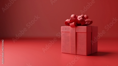 Wallpaper Mural gift, box, christmas, present, ribbon, bow, birthday, holiday, celebration, surprise, decoration, red, object, package, anniversary, xmas, gift box, valentine, isolated, shopping, color, paper, love,  Torontodigital.ca