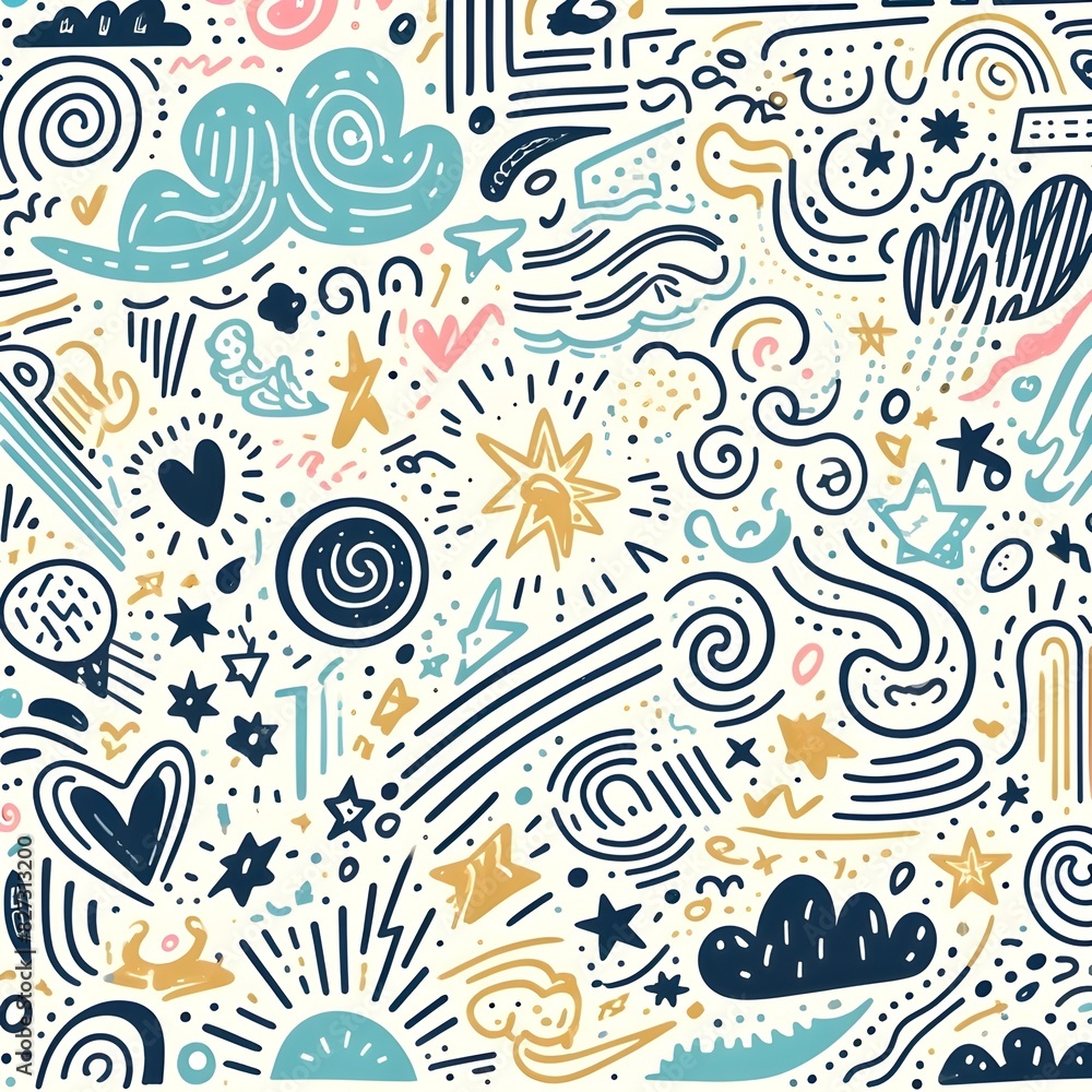 Whimsical Doodle Pattern Whimsical Doodle Pattern