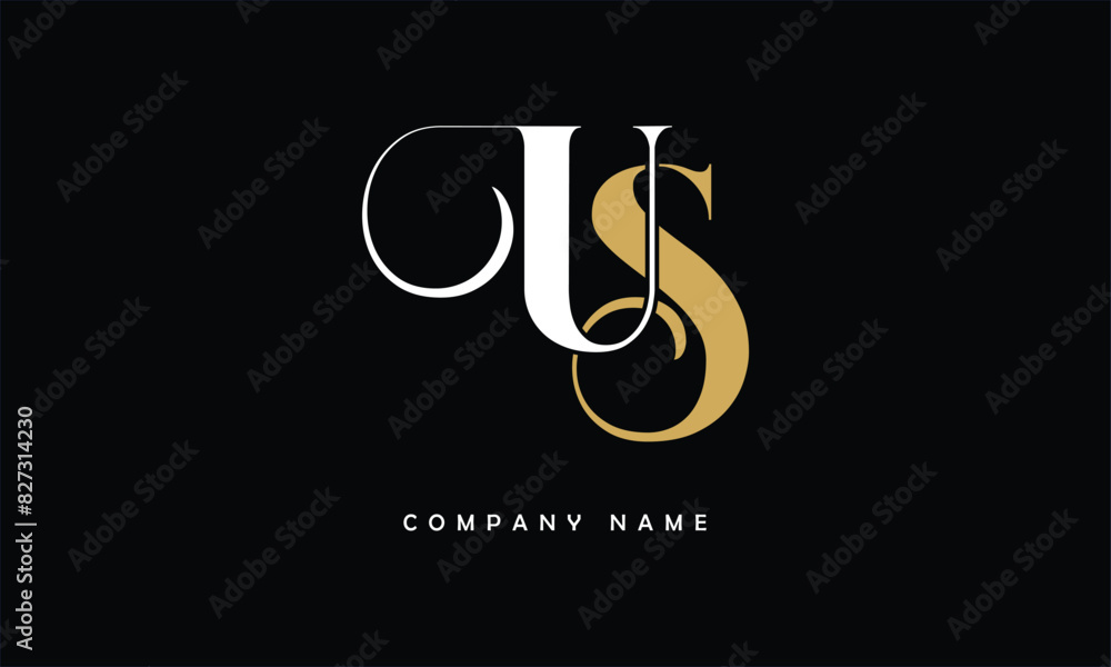 US, SU, U, S Abstract Letters Logo Monogram US, SU, U, S Abstract Letters Logo Monogram
