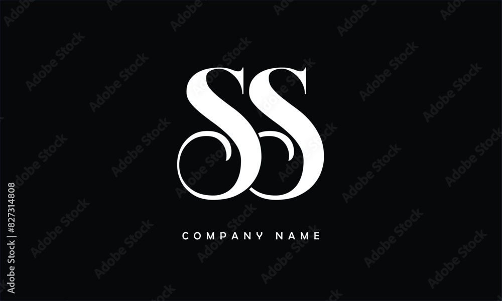 Fototapeta premium SS, SS Abstract Letters Logo Monogram