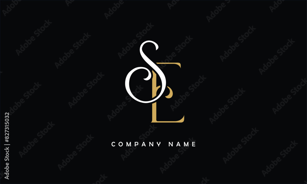 Obraz premium SE, ES, S, E Abstract Letters Logo Monogram