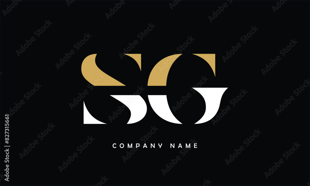 Obraz premium SG, GS, S, G Abstract Letters Logo Monogram