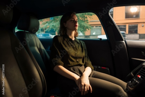woman sitting in car © alisaaa