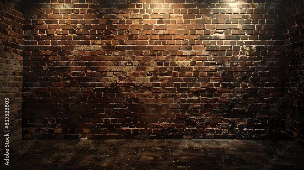 Obraz premium Weathered brown brick wall texture