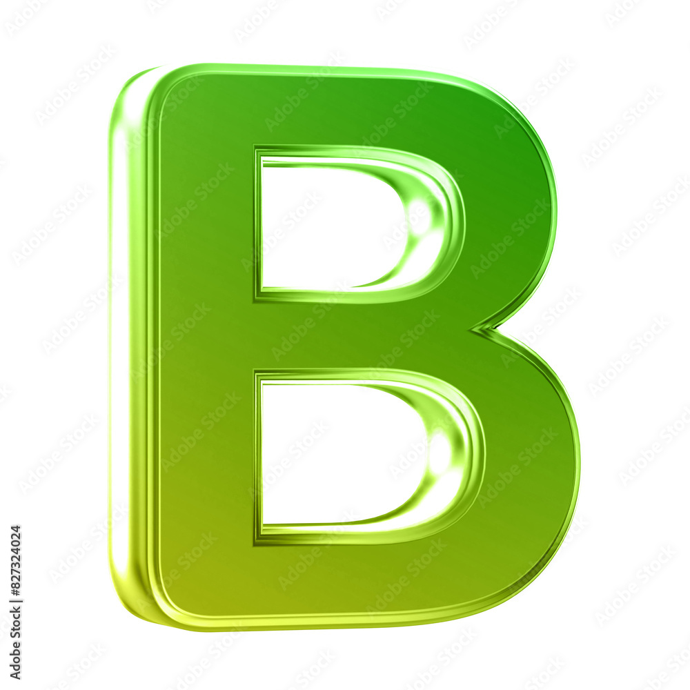 Letter B uppercase . 3D render gradient letter Letter B uppercase . 3D render gradient letter
