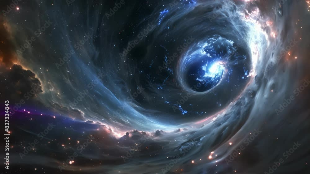 The immense gravity of a black hole causes particles to clump together forming dense and highly energetic jets of matter. The immense gravity of a black hole causes particles to clump together forming dense and highly energetic jets of matter.