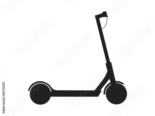 Scooter electric modern technology kick eco transport for city trotinette icon black color vector illustration image flat style