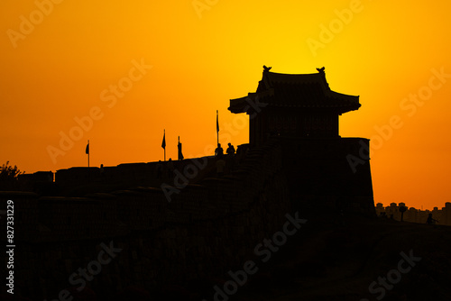 The Sunset at Hwaseong Fortress, Suwon City South Korea