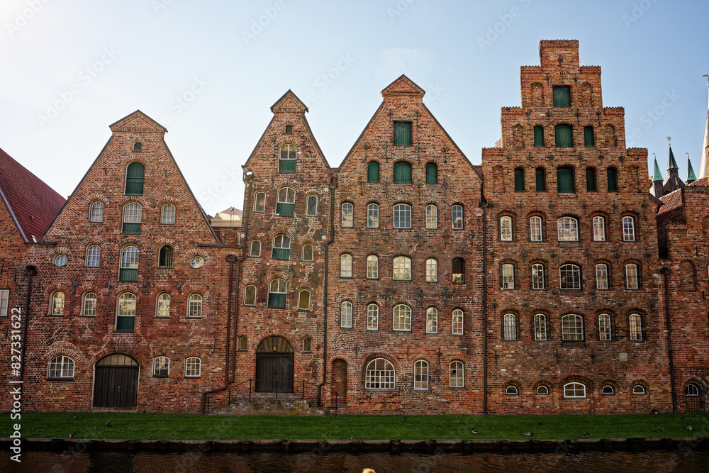 Historic salt storage hall in Lubeck, Germany, used for salt storage. Historic salt storage hall in Lubeck, Germany, used for salt storage.