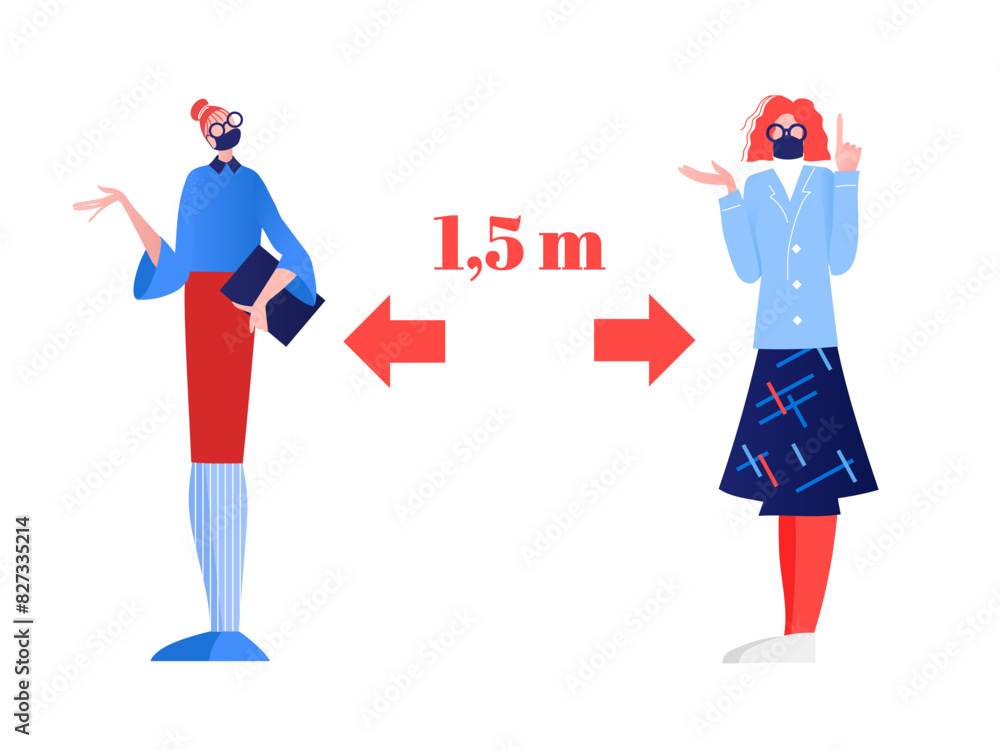 Keep the 1,5 meter distance