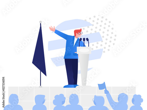 Politician giving a speech