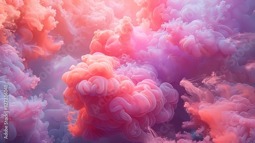 Abstract pink and purple smoke clouds.