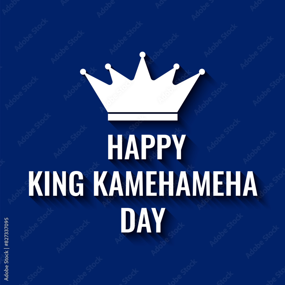 King Kamehameha Day banner. National holiday in Hawaii on June 11