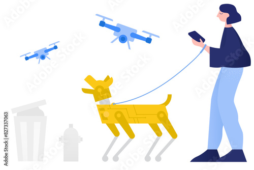 Walking a robotic dog