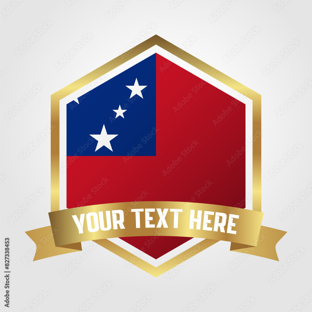 Golden Luxury Samoa Label Vector Illustration Golden Luxury Samoa Label Vector Illustration