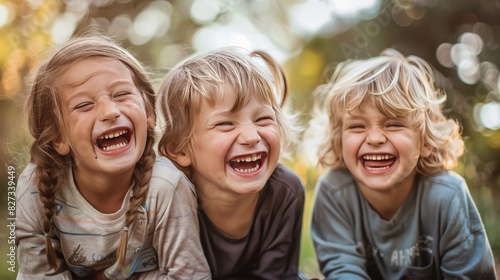 kids laughing, a sheltered and exciting childhood, happy children, 16:9