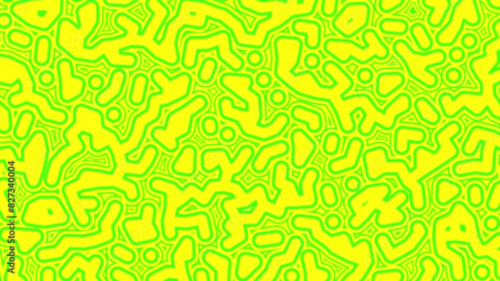 Abstract growing tubular pattern in green and yellow.. Modern background, overlay or design element. Abstract growing tubular pattern in green and yellow.. Modern background, overlay or design element.