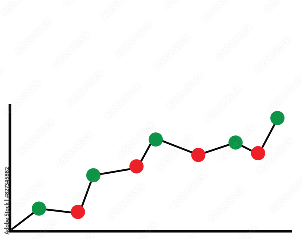 business graph and chart. Business data charts. Colorful graphs, green up and red down points, infographic, analytic report vector isolated on white bg business graph and chart. Business data charts. Colorful graphs, green up and red down points, infographic, analytic report vector isolated on white bg