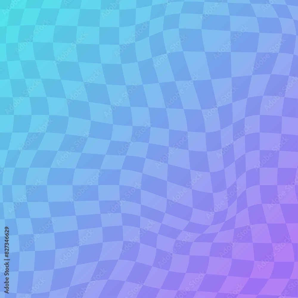 Gradient distorted checkered background Gradient distorted checkered background