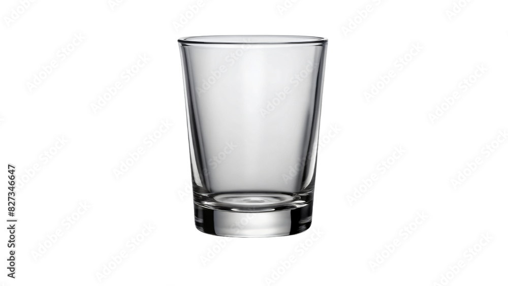 A clean, empty glass sits alone on a bright white background A clean, empty glass sits alone on a bright white background