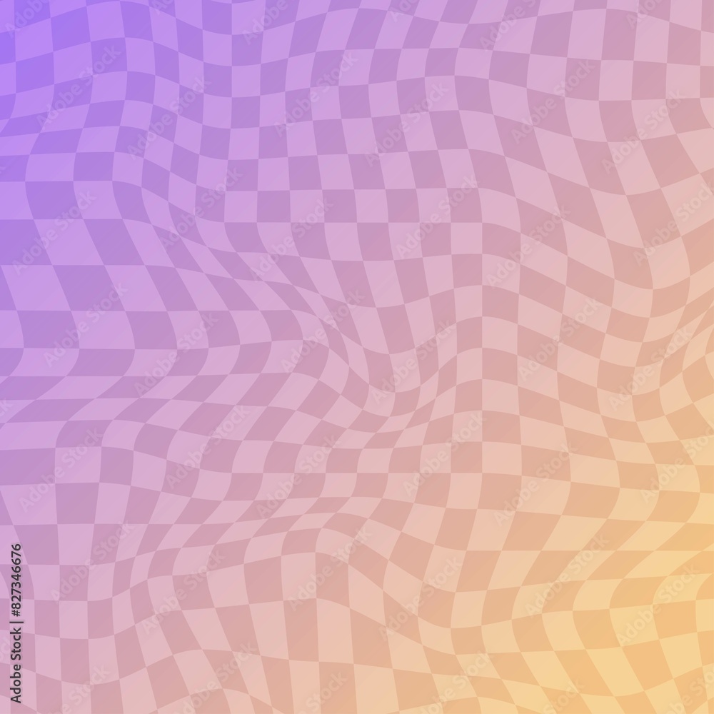 Gradient distorted checkered background Gradient distorted checkered background