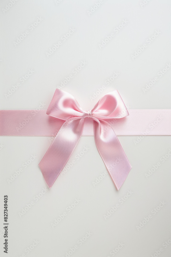 Pink bow on a white background Pink bow on a white background