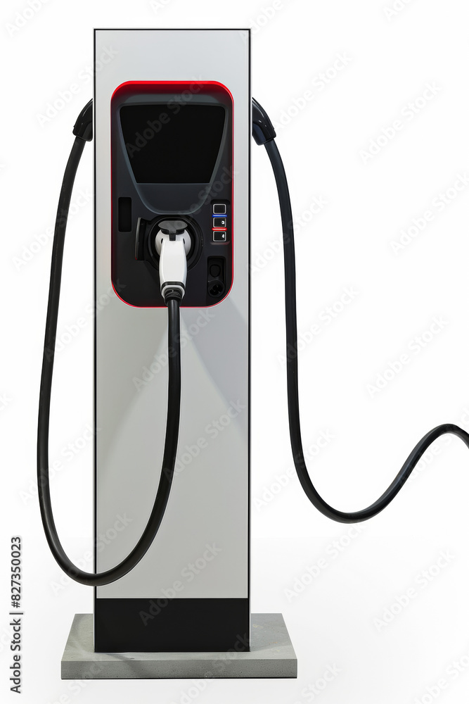 Electric car charging station isolated Electric car charging station isolated