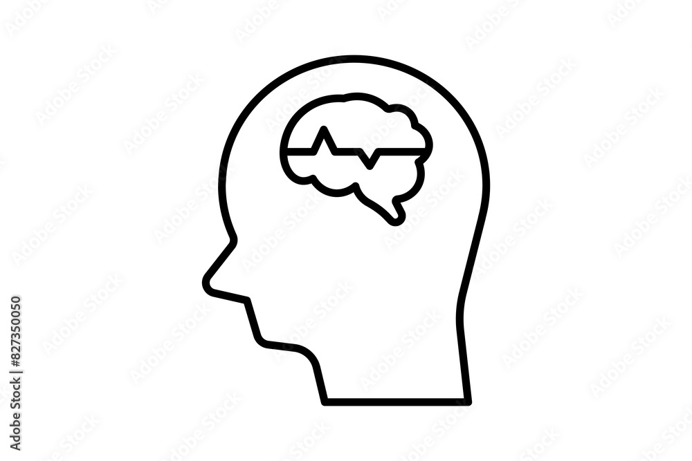 Mental wellness icon. icon related to mental health. suitable for web site, app, user interfaces, printable etc. line icon style. simple vector design editable Mental wellness icon. icon related to mental health. suitable for web site, app, user interfaces, printable etc. line icon style. simple vector design editable